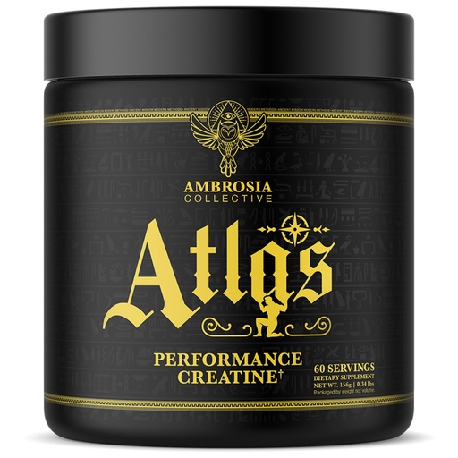 [BRSREHQLOJ5B4DTX] Ambrosia Atlas Creatine Monohydrate Powder | Purest Creatine™ + Acetic Acid + Magnesium for Enhanced Absorption | Strength, Endurance & Recovery Support | Unflavored | 60 Servings