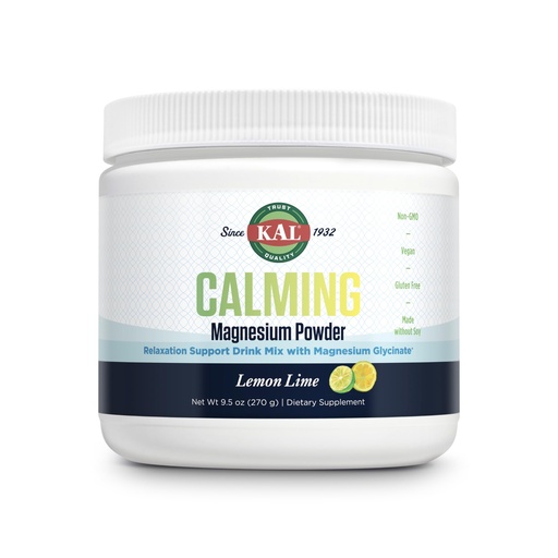 [BRSROGL5OEDWOYL6] KAL Calming Magnesium Powder - Lemon Lime Flavor Magnesium Supplement - High Absorption, Relaxation Support, No Added Sugar, Vegan, Gluten Free, Made Without Soy - 40 Servings, 9.5 oz