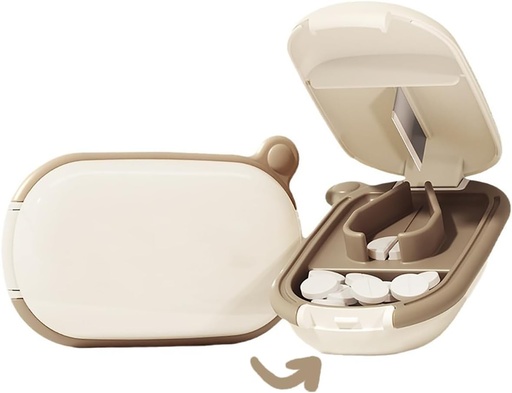 [BRSRAGLRBAMQAHT6] MURRI&MURRDI Small Pill Cutter, Pill Splitter Pill Cutter for Small or Large Pills, Portable Medicine Cutter for Pocket Purse Pill Holder Cutter for Vitamins, Tablets, Medications (A Caramel)