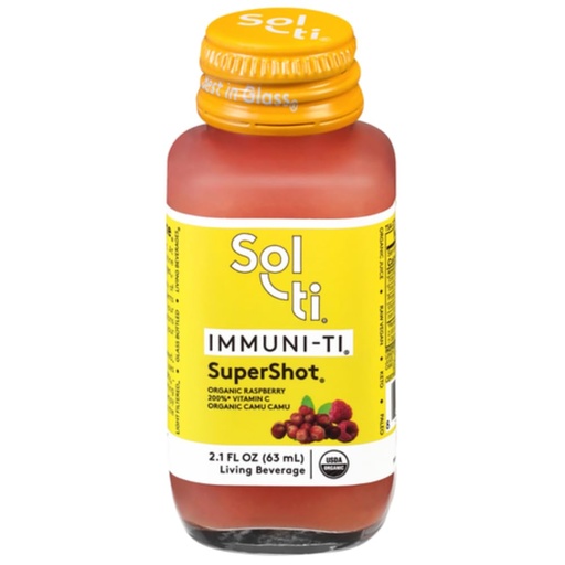 [BRSWYYYYCUIQOA3O] Sol-ti IMMUNI-TI SuperShot Organic Juice Blend, Vitamin C for Daily Immune Support, Cold-Pressed Fruits & Ginger, 12-Pack (2.1 Fl Oz)