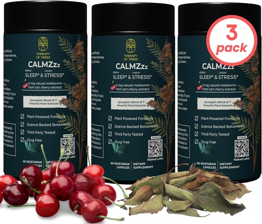 [BRSRA2YDO4IQYDQ3] Advanced Sleep Aid with Melatonin and 7 Super Plants | Non-Habit Forming, 100% Natural Sleep Supplement | Only Plants Nothing Else, Natural Sleep Aids for Adults | Melatonin 5mg (Pack of 3)