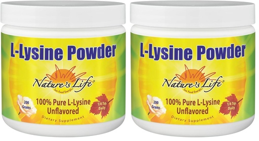 [BRSRGFIFCBYWYF3A] Nature's Life L-Lysine Powder | Helps Support Healthy Immune Function | 100% Pure Natural L-Lysine | Vegetarian, Unflavored, No Sugar | 460 Servings (Pack of 2)