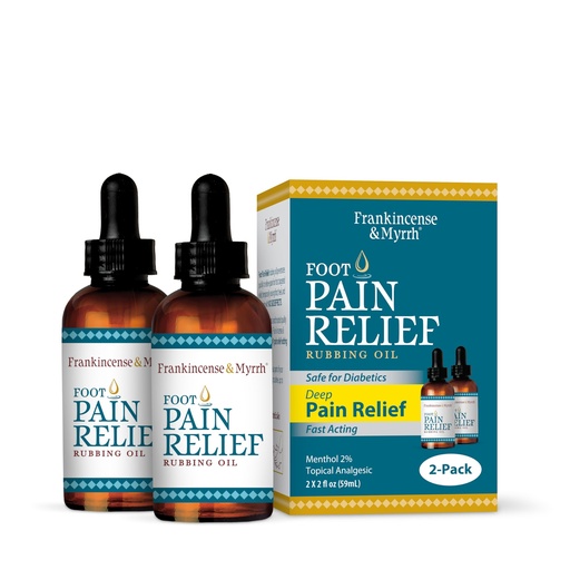 [BRSROGL4OUMB43LU] FRANKINCENSE & MYRRH Foot Pain Relief Rubbing Oil, Neuropathy Pain Relief for feet, Frankincense Essential Oil, Diabetic Lotion & Cream, Nerve, Neuropathy, Maximum Strength – 2 Pack
