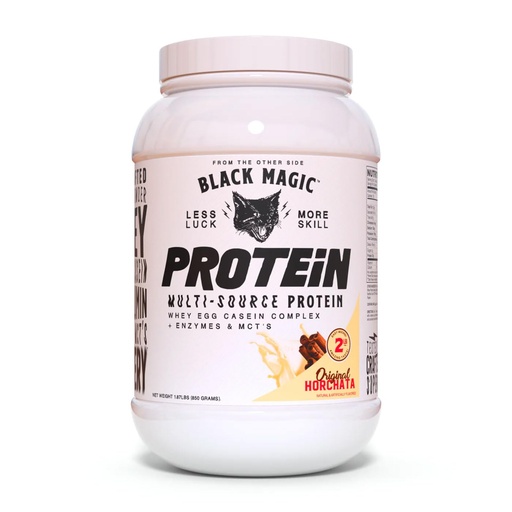 [BRSROEI2CF7G2C3D] Black Magic Multi-Source Protein - Pre Workout and Post Workout - 2LB - 23g Protein - Whey, Egg Albumin Enzymes, Micellar Casein & MCTs (Horchata)