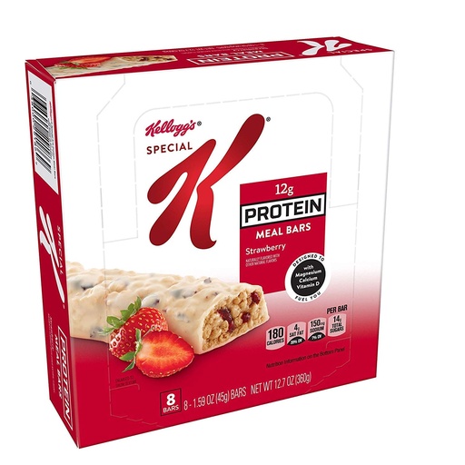 [BRSWI2QDAR4B43TG] Special K Protein Meal Bars, 12.7 oz Strawberry 8.0 Count