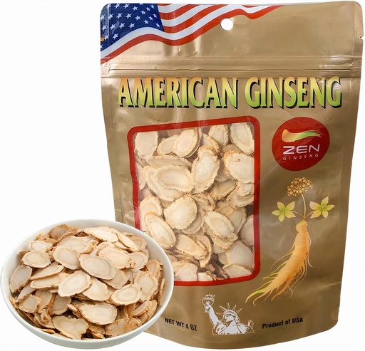 [BRSWGFT5CIIBQ2DV] 1 Bag of American Wisconsin Ginseng Slices - Panax Ginseng. Boosts Body Immunity, Energy & Stamina for Man & Women