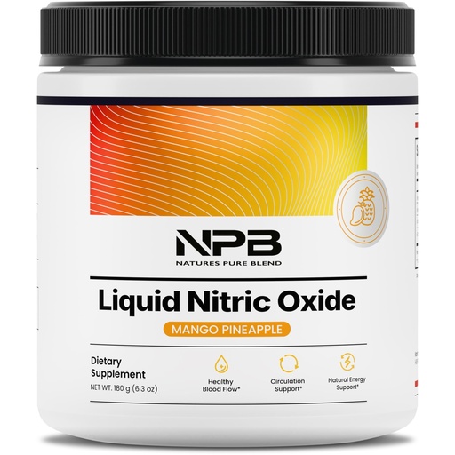 [BRSREHYPBB6WMFA6] Nature's Pure Blend Liquid Nitric Oxide Supplements – L-Arginine Powder – Nitric Oxide Booster & Circulation Supplement – Blood Flow Support, L Arginine and L Citrulline – 5000MG (Mango Pineapple)