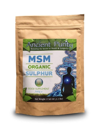 [BRSWKYIKAEMRGALU] Ancient Purity MSM Organic Sulphur - 500g