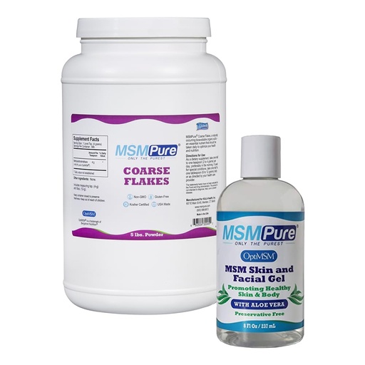 [BRSREFT5DFYWODIY] KALA HEALTH MSMPure MSM Coarse Flakes 5lb and MSM Gel with Organic Aloe 8oz Bundle