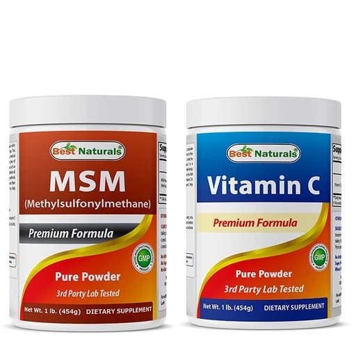 [BRSRMBALDJ4BOF3L] Best Naturals MSM Powder & Vitamin C Powder