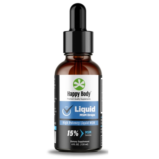 [BRSWGYI7O56QGFYV] Liquid MSM Drops | 15% Pure MSM Solution | Many Oral & Topical Applications | Glass Bottle with Glass Dropper | 4 fl oz