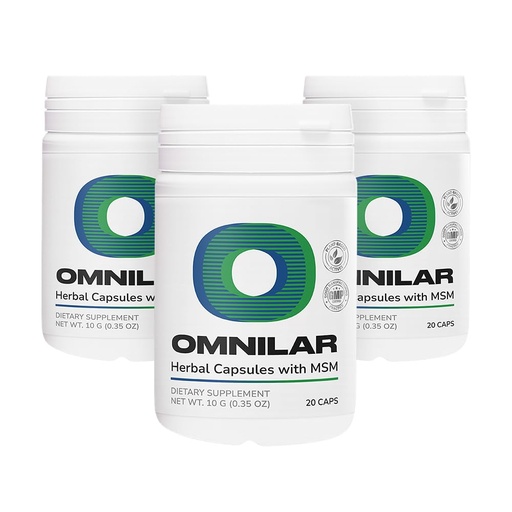[BRSRGC33OQJRA3IU] | Herbal Capsules with MSM | Daily Wellness Support | 20 Capsules | 3 Pack