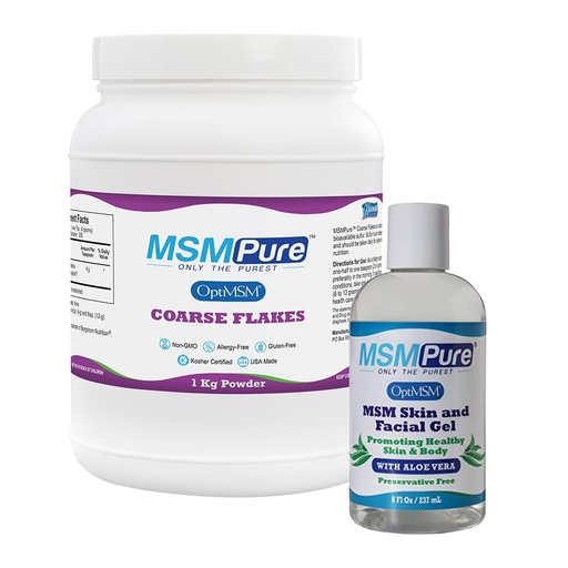 [BRSREFT5CMHBGEI6] KALA HEALTH MSMPure MSM Coarse Flakes 2.2 lb and MSM Gel with Organic Aloe 8oz Bundle