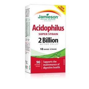 [BRSWGZ3YOUCWAFLX] Jamieson Super Strain Acidophillus, 2 Billion Active Cells, 90 Vege caps
