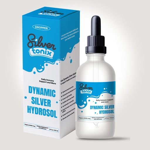 [BRSRGGQTCMBGC3T3] Dynamic Silver Hydrosol Liquid Dropper – 10ppm Pure Colloidal Silver – Daily Immune Support Supplement – Pharmaceutical Grade Purified Water (4 Fl Oz)