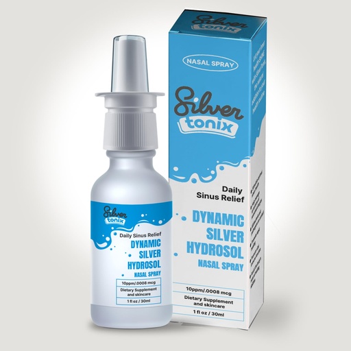[BRSRGZQBDJ5BA2TV] Dynamic Silver Hydrosol Nasal Spray – 10ppm Pure Colloidal Silver – Natural Sinus & Nasal Congestion Relief – Daily Nasal Hygiene – 1 fl oz (30ml)