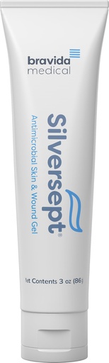 [BRSWIHYMBMGAYA3G] Silver-Sept Silver Skin and Wound Gel, 3 oz. Tube for Foot and Leg Ulcer Treatment, 1st and 2nd Degree Burn Care
