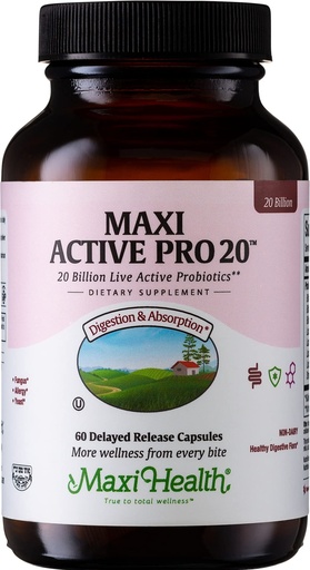 [BRSWIYI5CZ6AOYLA] Maxi Health Probiotics for Digestive Health and Gut – 15 Strains, 20 Billion CFU Active Organisms - Probiotics for Men and Women – Daily Probiotic for Digestive Support, 60 Capsules