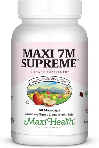 [BRSWIYAKCUOQY3Y7] Maxi Health 7M Supreme High Potency Probiotic Acidophilus Formula, 60 Count