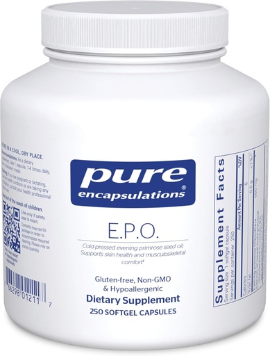 [BRSWIY34DIBQIGTI] Pure Encapsulations E.P.O. (Evening Primrose Oil) ) Hypoallergenic Dietary supplement Containing 9% GLA | 250 Softgel Capsules