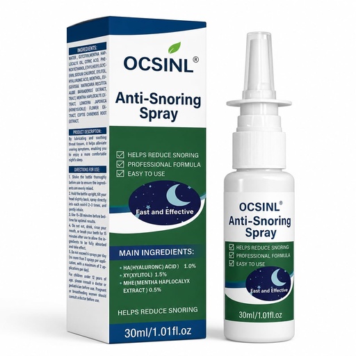 [BRSRGBIBCEMQ2DTK] SleepEase Anti-Snore Nasal Spray – 30ml, Reduces Snoring, Clears Airways, Promotes Restful Sleep, Fast Acting & Natural Formula