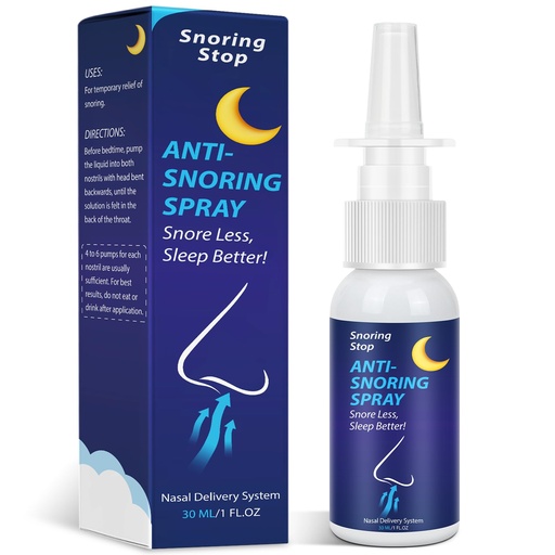 [BRSRGCTQO55WKGQ3] Anti Snoring Spray, Anti Snoring Devices, Effective & Fast Snoring Solution for Better Sleep, Helps Open The Throat & Airway During Sleep, 1 Floz