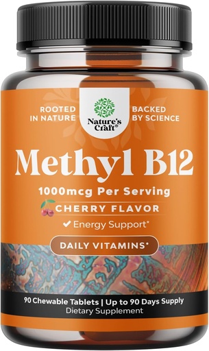 [BRSWYZ35BYDR43AV] B12 1000 mcg bitamina-Methylated B12 Vegan bitamina Brain Support Natural Energy - Hezur Osasunaren begiaren zainketa eta Mood Boost ile-azalarekin eta Nails Halal bitaminarekin
