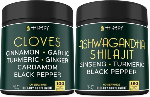 [BRSRA2QBOJ6QEA35] Bundle 7in1 Cloves Supplement ja 5in1 Ashwagandha Shilajit