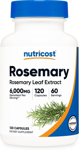 [BRSREHYCCAARAHI6] Nutricost Rosemary Extract 120 Capsules for 60 Servings Per Bottle - Vegan Rosemary Leaf Extract Supplement, Gluten-Free, GMO-Free