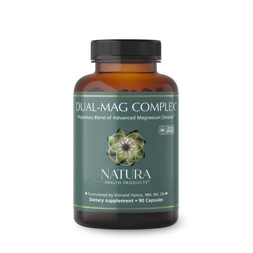 [BRSWGBQTCAHG2F3U] Natura Health Products Dual-Mag Complex Supplement - Promotes Cardiovascular, Neurological, and Immune Health - Featuring Albion's Magnesium Bisglycinate Buffered Chelate (90 Capsules)