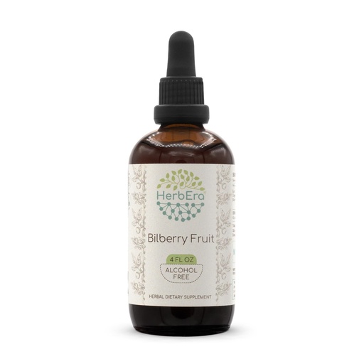 [BRSWGZICAQFA42TB] Bilberry Fruit B120 Alcohol-Free Herbal Extract Tincture, Concentrated Liquid Drops Natural Bilberry (Vaccinium Myrtillus) (4 fl oz)