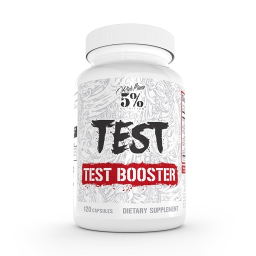 [BRSRMZYBCEFGCYL6] 5% Nutrition Rich Piana Test | Natural Testosterone Booster for Men | Muscle Builder, Male Vitality, Energy & Stamina | Tongkat Ali (Longjack), Shilajit, Fenugreek, DIM, Boron | 120 Capsules