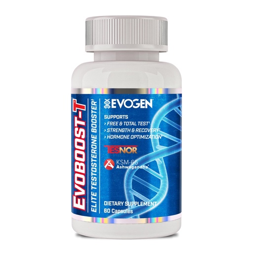 [BRSWYCAODEOWODYY] Evogen Evoboost-T - Elite Testosterone Booster for Men | Testosterone Supplement for Men Supporting Free & Total Testosterone, Strength, & Hormone Optimization | Ashwagandha, Tesnor, DIM | 60 Capsules