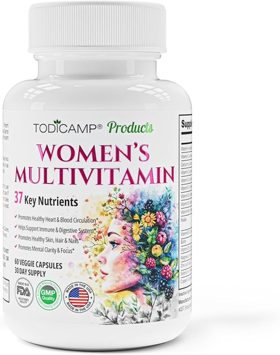 [BRSW2HDRDMCGGYDK] Women's Multivitamin & Mineral Complex with Plant-Based Extracts - Hair Skin and Nails Vitamins - Foundational Multivitamin for Women - 30 Day Supply