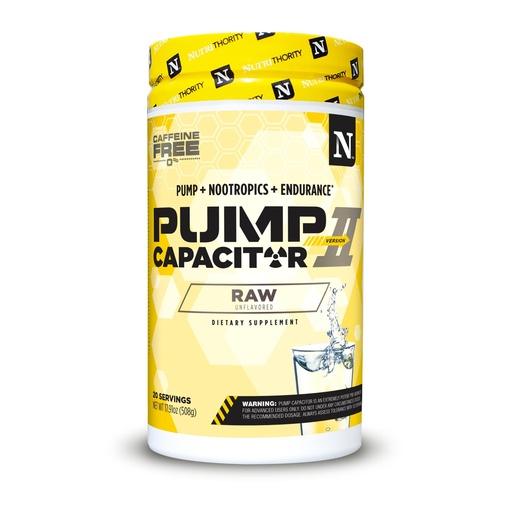 [BRSWGFIHCR5GYDLZ] Nutrithority Pump Capacitor Non-Stimulant Sugar-Free Pre Workout for Men & Women, Unflavored, 40 Servings - Nitric Oxide Booster, Intense Focus, Powerful Pumps & Strength Gains