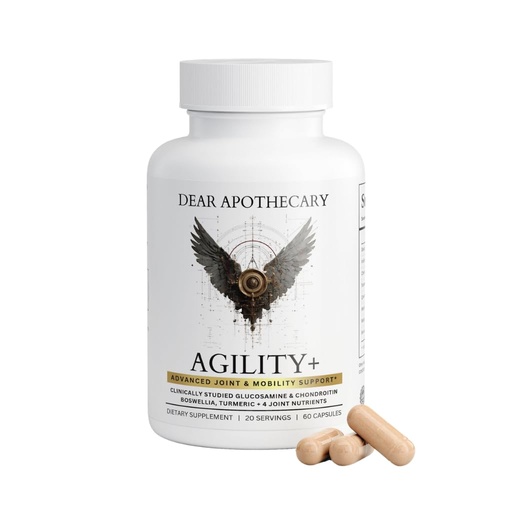 [BRSRGEIOAQFQE2D3] Agility+ Glucosamine Chondroitin Supplement - 1500mg Glucosamine, Boswellia, Turmeric, MSM - Joint Support for Men & Women - Non-GMO Gluten Free - 60 Capsules