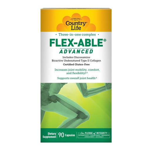 [BRSWIZYACN4RYGDM] Country Life Flex-Able Advanced Capsules, 90 Count, Certified Gluten Free