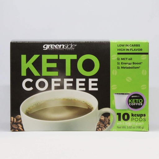 [BRSWGBIHAUNQO23G] GREENSIDE | Coffee With Mct Oil | Energy Boosting Coffee Pods | 150 Mg | 10 Single Serve Pods | 0.35oz/10g Each | Feel Fresh & Active All Day | Friendly & Convenient