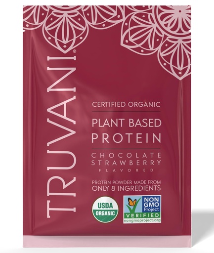 [BRSRABIBOABB6YI4] Truvani Vegan Pea Protein Powder | Chocolate Strawberry | 20g Organic Plant Based Protein | 1 Serving | Keto | Gluten & Dairy Free | Low Carb | No Added Sugar