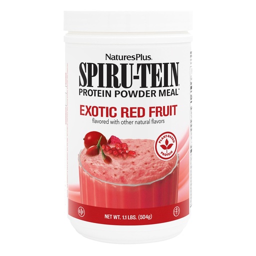 [BRSWIY36OMDQGH32] NaturesPlus SPIRU-TEIN, Exotic Red Fruit - 1.1 lb - Plant-Based Protein Powder - Vitamins & Minerals for Energy - Vegetarian, Gluten Free - 14 Servings