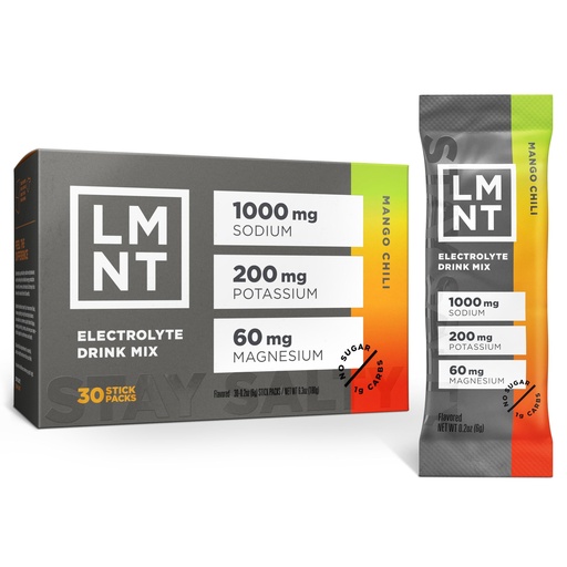 [BRSWYGI2BYGWCFI2] LMNT Zero Sugar Electrolytes - Mango Chili Salt | Drink Mix | 30 Count