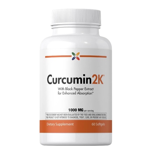 [BRSREBIHOIARSA3P] Stop Aging Now - Curcumin2K - Curcumin Supplement - with Black Pepper - 60 Softgels