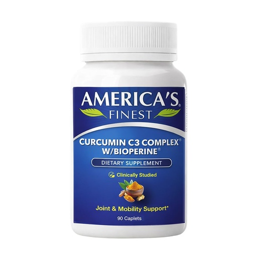 [BRSRMHQTDNYRO2DH] AFI Curcumin C3 Complex® 500mg with BioPerine® | Turmeric 95% Curcuminoids & Black Pepper Extract | Supports Joint Health & Antioxidant Activity | Enhanced Absorption | Non-GMO | 60 Veg Capsules