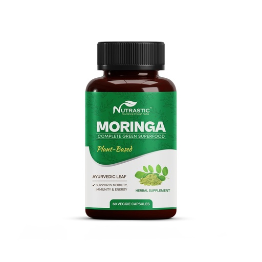 [BRSRACD3DMAQ2FLF] Organic Moringa Supplement 500mg | Drumstick Leaf Capsules for Immunity & Energy | Helps with Digestion, Skin & Hair Health | BreastMilk Supplemtn 60 Caps