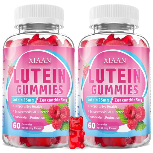 [BRSRGZIPOB5BYCDK] Lutein and Zeaxanthin Supplements, Lutein Gummies with Zeaxanthin,Vitamins A, C, E, Bilberry, Astaxanthin for Vision Health & Eye Strain, Sugar-Free/Vegan, Raspberry Flavor 120 Count