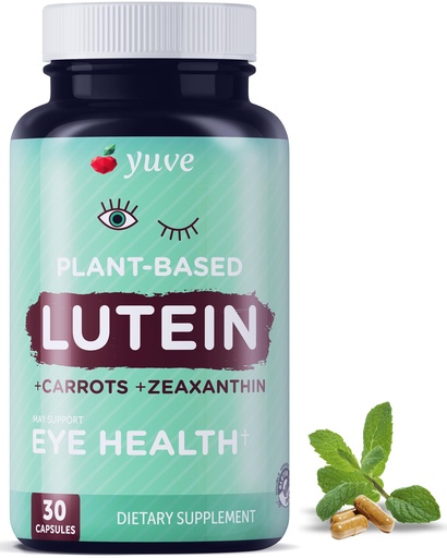 [BRSWGZT2OV6BACLD] Yuve 20mg Lutein & Zeaxanthin Eye Health Supplement with Clinically Studied Lutemax 2020 Carotenoid Complex - Supports Dry Eyes, Fatigue & Vision Clarity - 30 Vegan Capsules