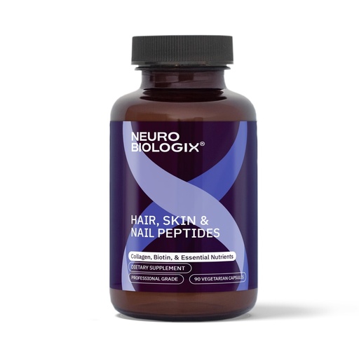 [BRSRGYL4DEPG2FDK] Neurobiologix Hair Skin & Nail Peptides, Biotin & Collagen Peptide Supplement for Hair Skin Nail Support, Amino Acid & Peptide Complex for Daily Beauty Wellness, Gluten Free, Vegetarian, 90 Capsules