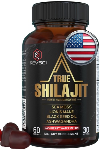 [BRSREYYYOB7WY2Y3] Himalayan Natural Shilajit Gummies for Men – Made in USA, True Gold Pure Himalayan Shilajit for Men Gummies, Energy & Focus Support with Ashwagandha & Sea Moss, Vegan, 60 Count