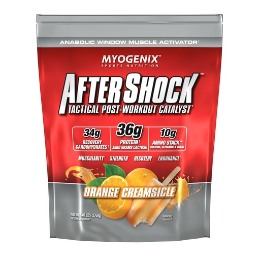 [BRSWIE33AR5WYCLO] Myogenix Aftershock Post Workout — Muscle Growth Whey Protein Powder — Speeds Up Muscle Growth and Recovery — Supports Joint Health and Replenishes Glycogen — Orange Creamsicle, 6 lbs