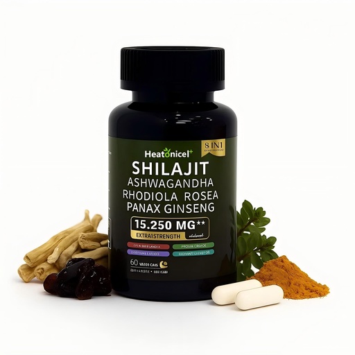 [BRSREFL3OAPQYCD5] Shilajit Capsules for Men 8 in 1 Herbal Supplement Energy Booster for Adults Natural Formula with Ashwagandha, Rhodiola Rosea, Vegan, Support Overall Health|Vitality 60 Count